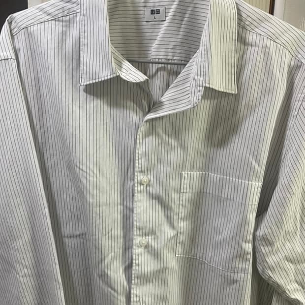 유니클로 브로드클로스 스트라이프 셔츠 L