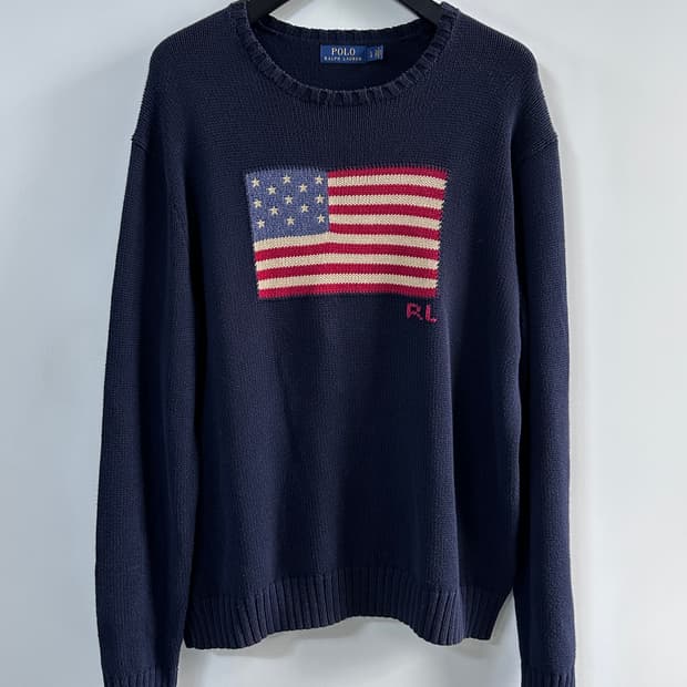 폴로 성조기 코튼 니트 (va.24)