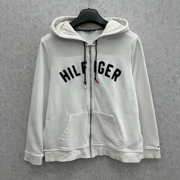 100 타미힐피거 여자 루즈핏 후드집업