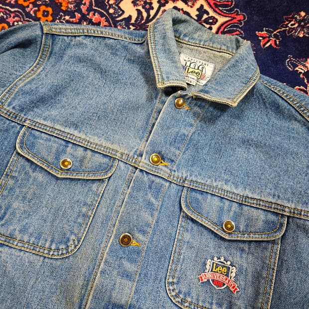 리(Lee) 80's 빈티지 포켓 자수 데님자켓 L size