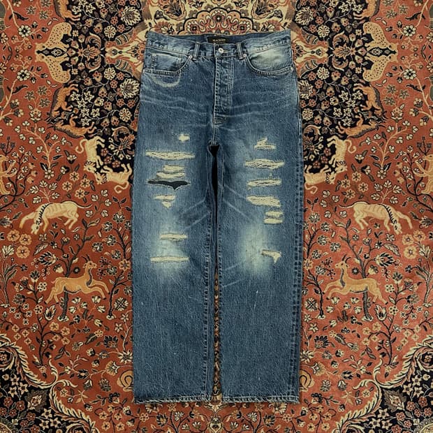 [XL] 블랙아웃 데님(distressed denim)