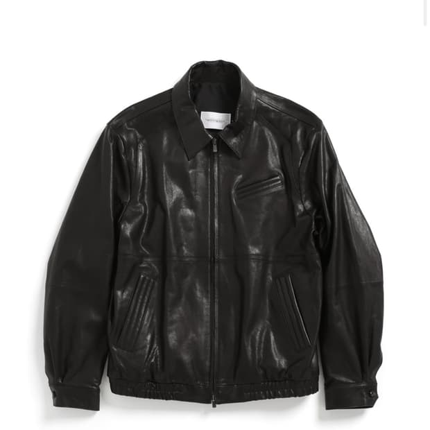 [3] 해칭룸 볼륨 레더자켓 블랙