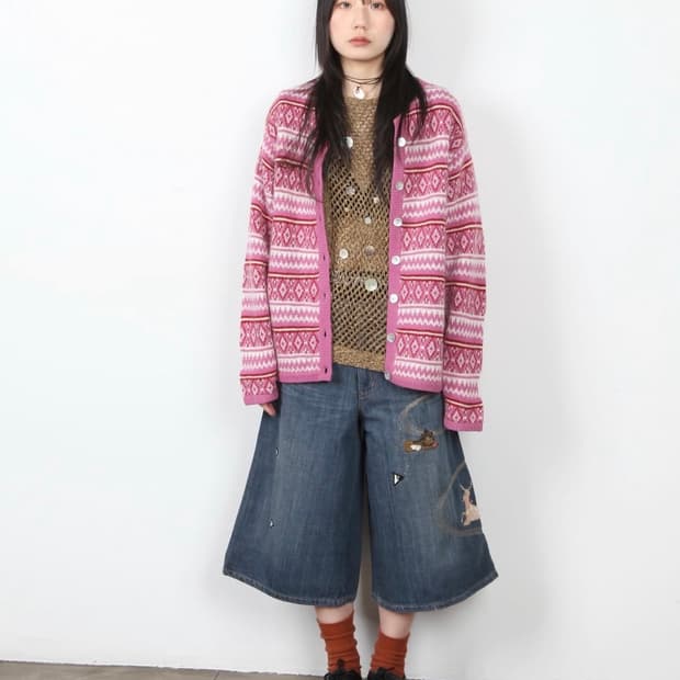 Apple house 니트 가디건