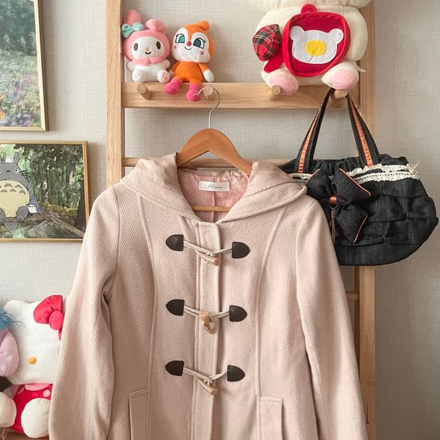 모리걸 빈티지 러블리 후드 떡볶이 코트 🌸💗🤍