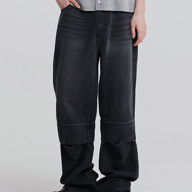 애니타임로릭 / Cosmos Denim Pants (BLACK, M)
