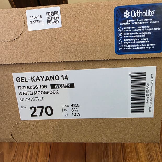 젤 카야노14 화이트/문락 270