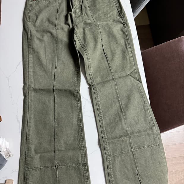 ootj 카키 부츠컷 팬츠