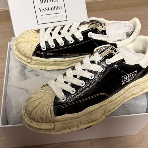 (45) 미하라 야스히로 블레이키 레더 블랙 새상품