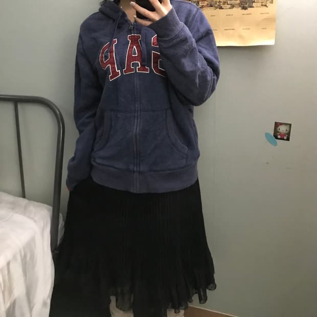 GAP 갭 포도 양털 후드집업