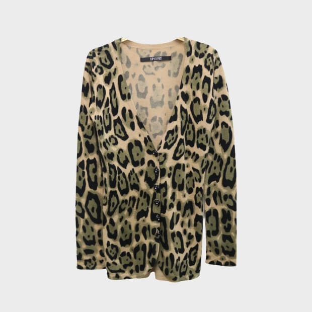 립서비스 호피 패턴 가디건 60510