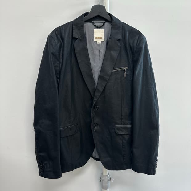 디젤 양가죽 디자인 코팅 자켓