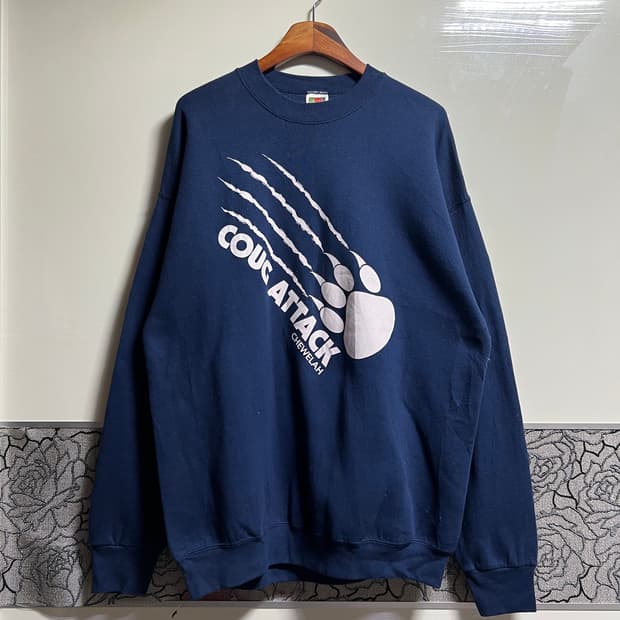 빈티지 프룻오브더룸 프린팅 맨투맨