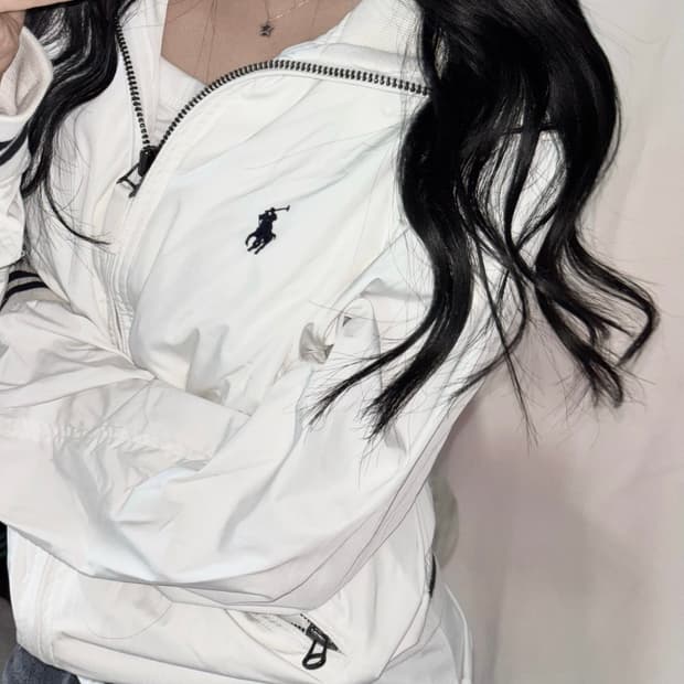 🐰폴로 랄프로렌 희귀 매물 화이트 데일리 점퍼 꾸안꾸🖤