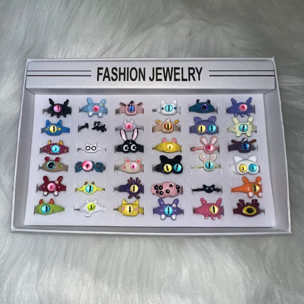 고스펑크 몬스터 눈알 반지