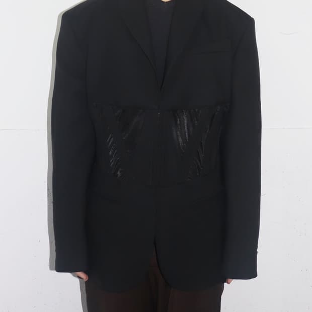 뮈글러 x H&M 23SS 코르셋 스타일 울 자켓