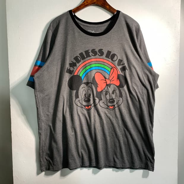 만원샵) disney 디즈니 미키마우스 빈티지 티셔츠 2XL C208