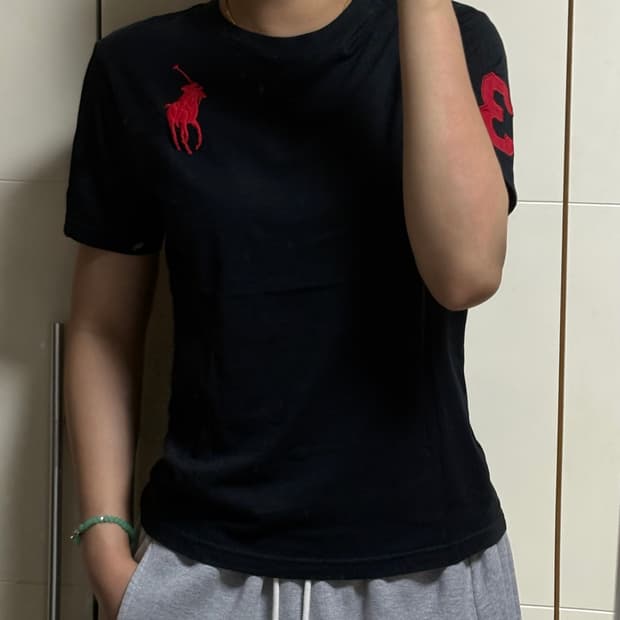 폴로 랄프로렌 레드 빅포니 블랙 반팔티