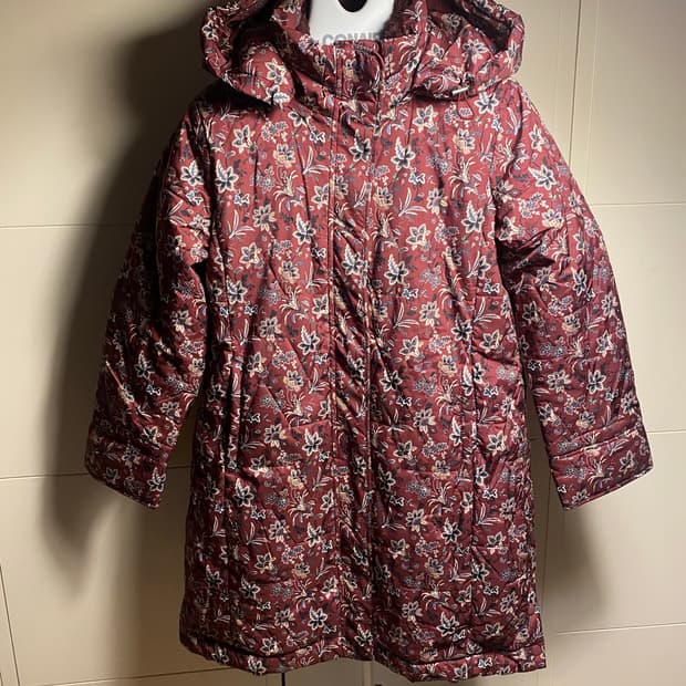 로질리 꽃무늬 누빔 롱 코트