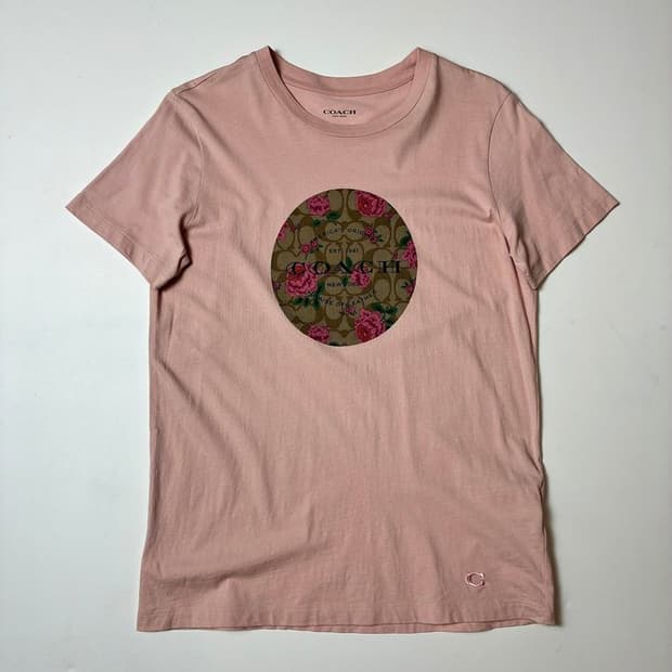 코치 Coach 시그니처 플로럴 반팔 티셔츠 PN8617