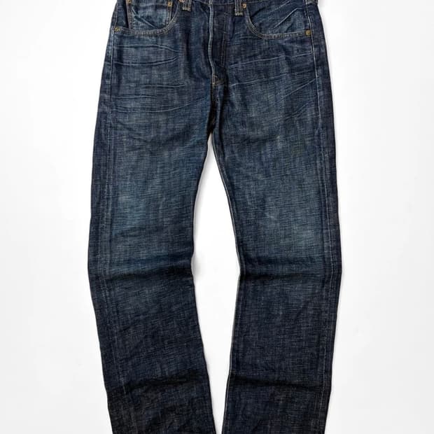 리바이스 501 슬럽 인디고 데님