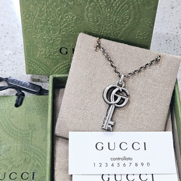 [미사용품] 구찌 마몽 GG 키 목걸이 [정품/풀구성]