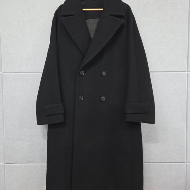 JUUN.J 준지 22FW 캐시미어 혼방 오버핏 더블 롱 코트