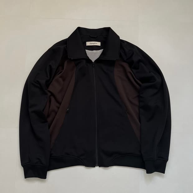 지용킴 Draped Track Jacket - Black