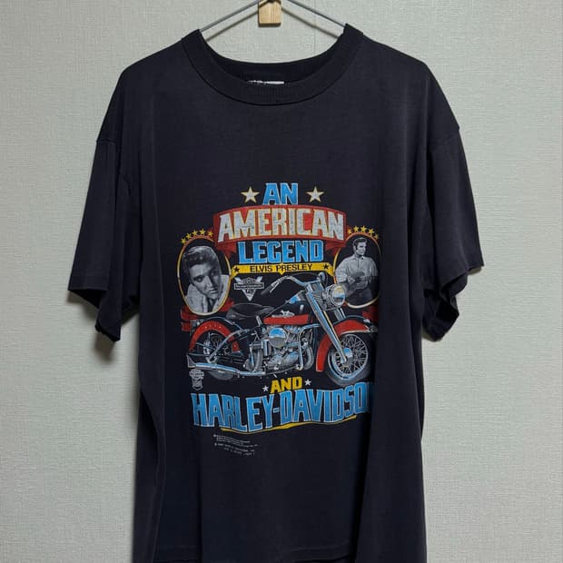 80‘s Elvis Presley & Harley davidson 티셔츠