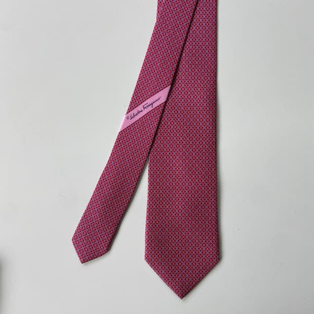 최상급 페레가모(Ferragamo) 모노그램 명품 정품 넥타이7.8cm