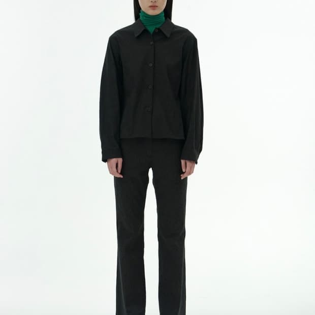 아모멘토 자카드 플레어드 팬츠