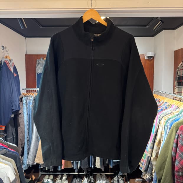 오클리 플리스 집업 자켓 블랙 고프코어 L