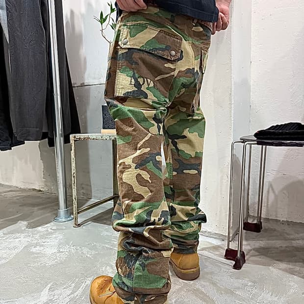 준야와타나베 AW06 Woodland 패치워크 바지