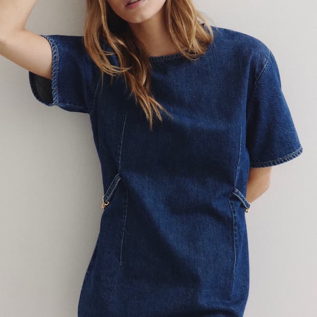 H&M 버클 디테일 데님 원피스