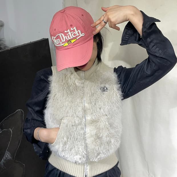 본더치 핑크 볼캡 모자