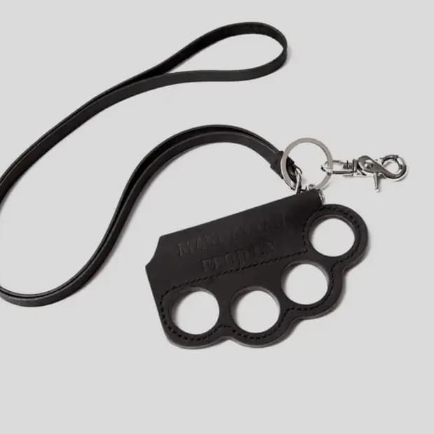 맨허튼프로젝트 리얼레더 소가죽 너클 라이터 스트랩 끈 키링