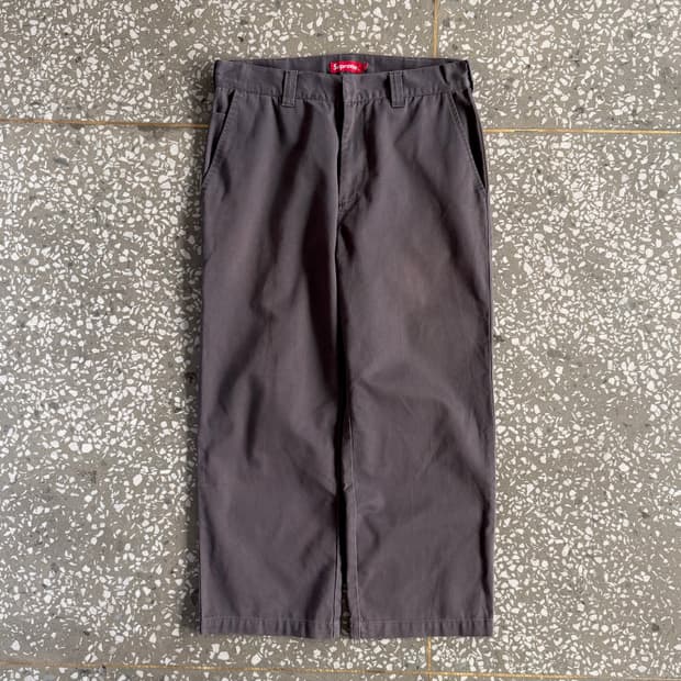 슈프림 워크 팬츠 스모크 컬러