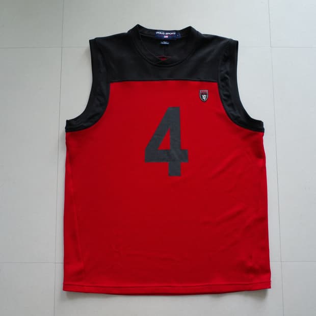 90s [POLO SPORT] 올드폴로 스포츠 테크 슬리브리스 L