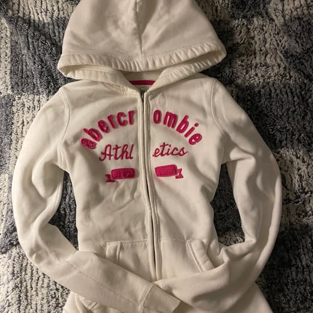 아베크롬비 후드집업 화이트 