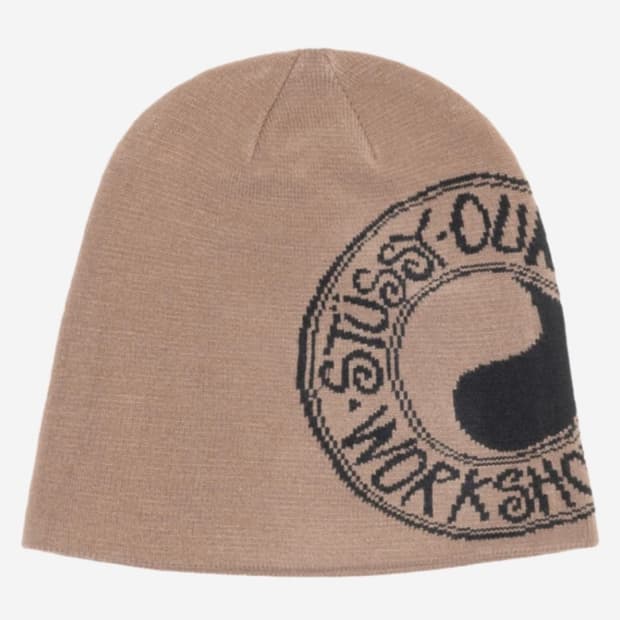 스투시 X 아워레가시 워크샵 스컬캡 비니 pale brown