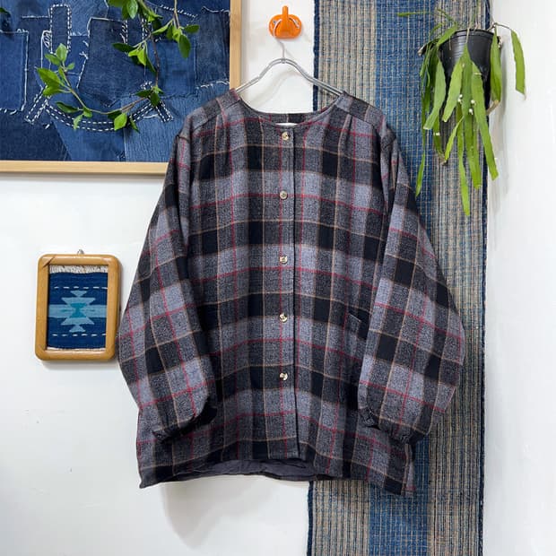 👧🏻SALONGE  Collarless Jacket