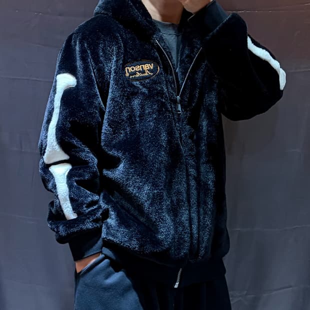 XL VANSON 밴슨 스컬 퍼 후드 자켓