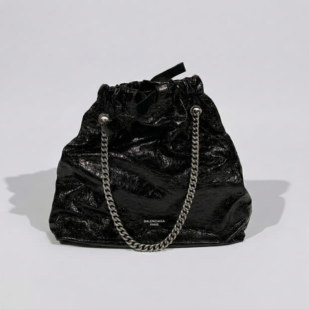 발렌시아가 크러쉬 미디움 토트백 숄더백 블랙