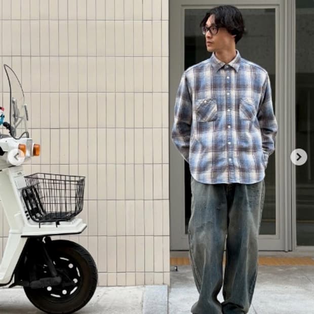 [46]cantate rough 플란넬 셔츠 칸타테