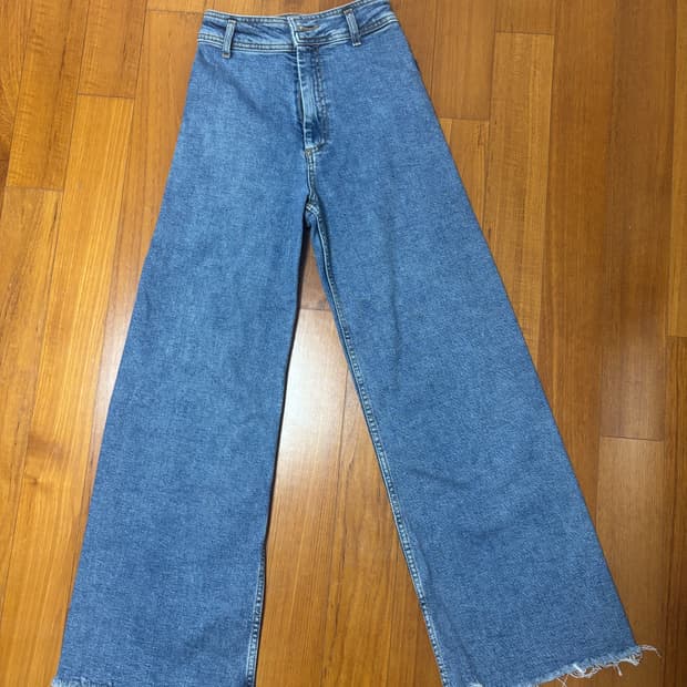 ZARA 하이웨이스트 와이드 청바지 34사이즈