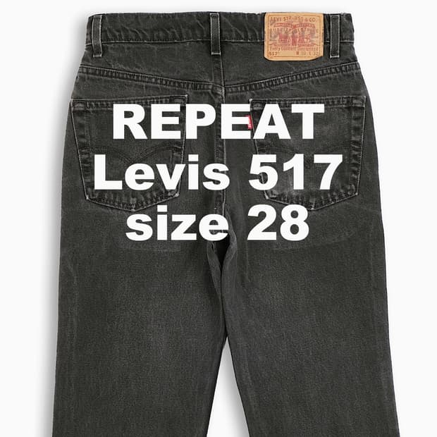 빈티지 리바이스 517 흑청 90s USA 28 인치 LV5173048