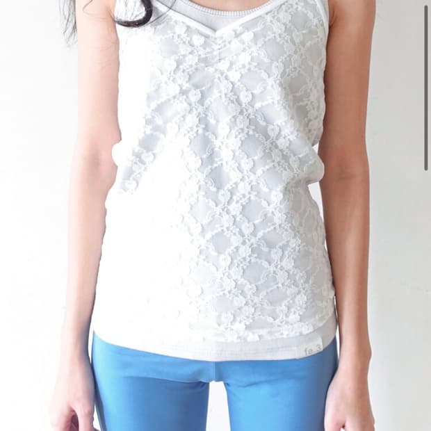 세트) lace sleeveless + basic sleeveless