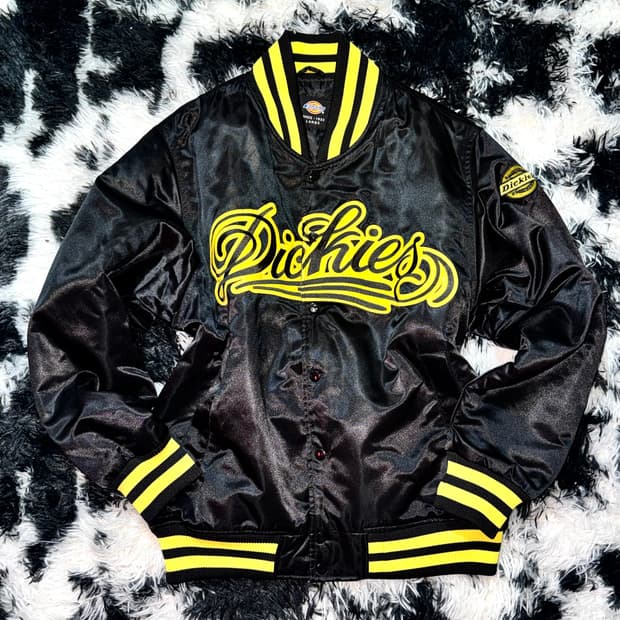 DICKIES 빅로고 새틴 바시티 봄버 자켓