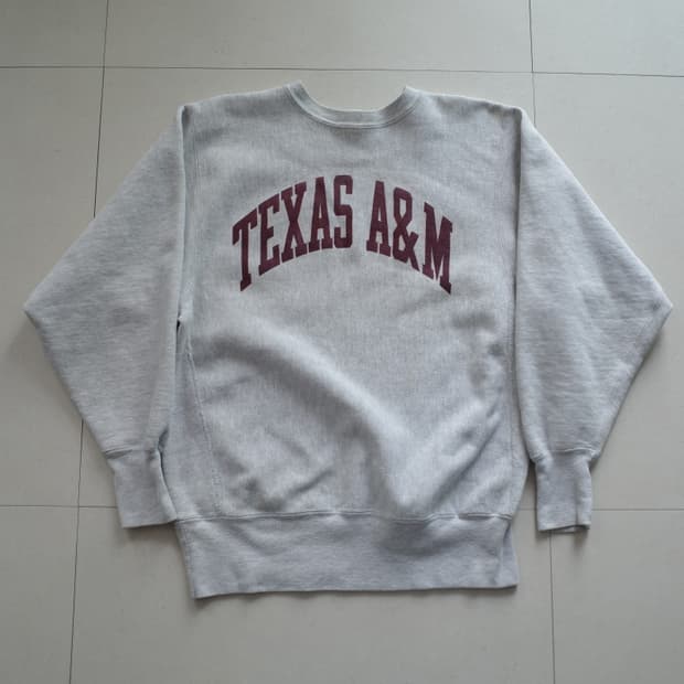90s 챔피온 리버스위브 MADE in USA텍사스A&M 스웻셔츠 L