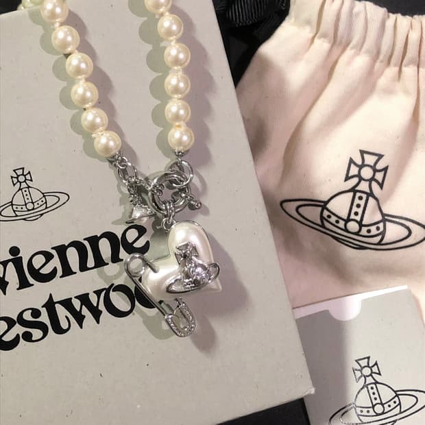비비안웨스트우드 오리에타 하트 진주 펄 목걸이