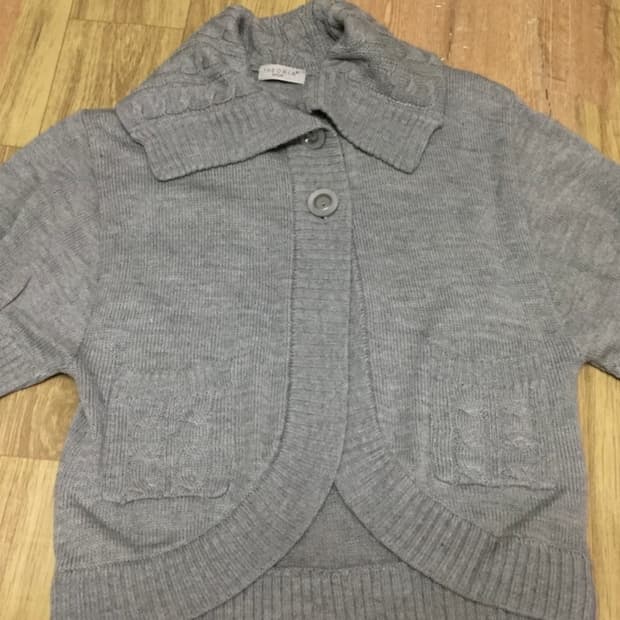 일본빈티지 그레이 가디건
